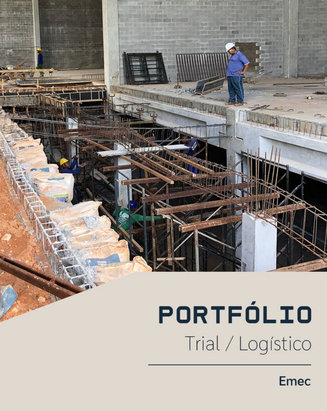 Obra em execução — estrutura industrial